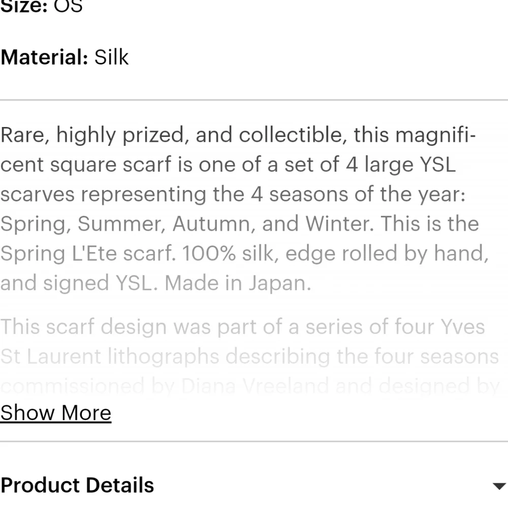 Yves Saint Laurent Blue White Red Graphic Silk Scarf